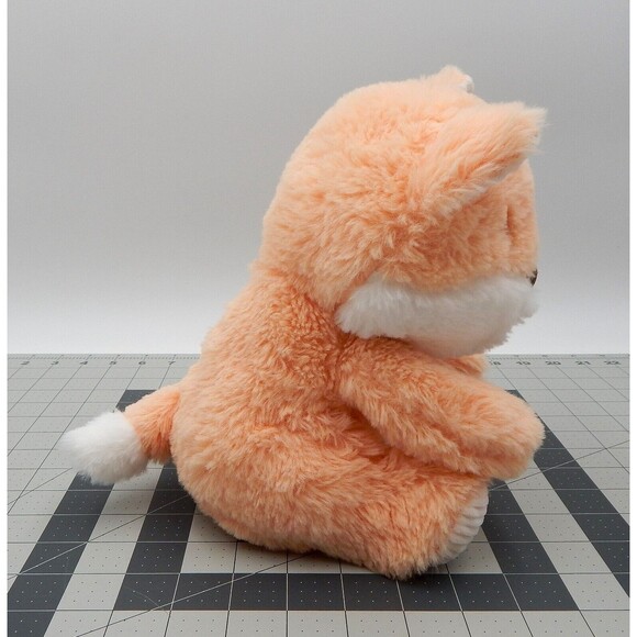 Spark Create Imagine Peach Fox 9 In Plush Baby Toy Lovey Rattle Crinkle Sewn Eye - Picture 4 of 9